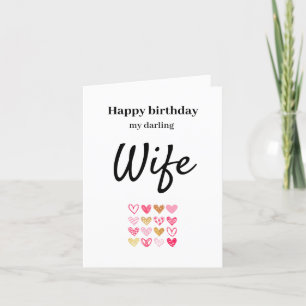 Happy Birthday Ehefrau Card Dankeskarte