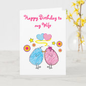 Happy Birthday Ehefrau Karte (Gelbe Blume)