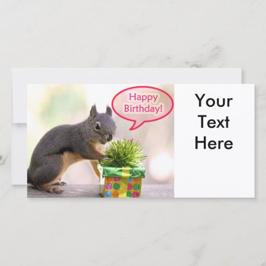 Happy Birthday Eichhörnchen (Vorderseite)