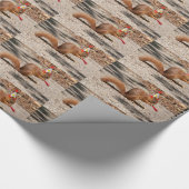 Happy Birthday Eichhörnchen Geschenkpapier (Ecke)