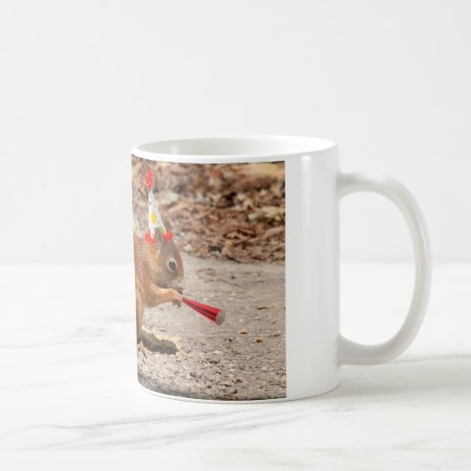 Happy Birthday Eichhörnchen Kaffeetasse (Rechts)