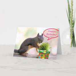 Happy Birthday Eichhörnchen Karte