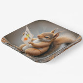 Happy Birthday Eichhörnchen Pappteller (Gewinkelt)