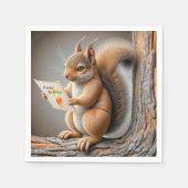 Happy Birthday Eichhörnchen Serviette (Vorderseite)