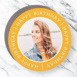 Happy Birthday Einfach Preppy Modern Custom Foto Auto Magnet<br><div class="desc">Dieses einfache und moderne Design besteht aus Serifentypografie und fügt ein individuelles Foto hinzu.</div>