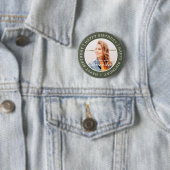 Happy Birthday Einfach Preppy Modern Custom Foto Button (Beispiel)