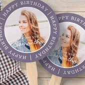 Happy Birthday Einfach Preppy Modern Custom Foto Fächer