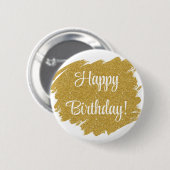 Happy Birthday Einfache Minimal Button (Vorne & Hinten)