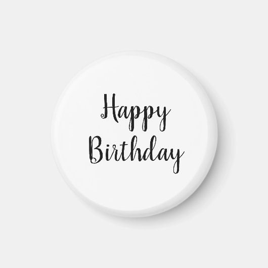 Happy Birthday Einfache Minimalistische Elegant Cu Magnet (Vorne)