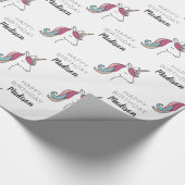 Happy Birthday | Einhorn Geschenkpapier (Ecke)