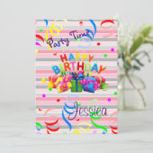 Happy Birthday Einladung (Stehend Vorderseite)