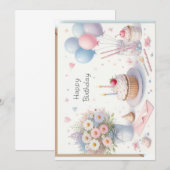 Happy Birthday Einladung (Vorne/Hinten)