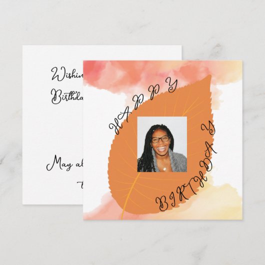 Happy Birthday Einladung (Vorne/Hinten)