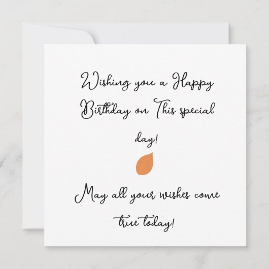 Happy Birthday Einladung (Rückseite)