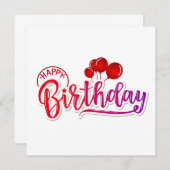 Happy Birthday Einladung (Vorne/Hinten)