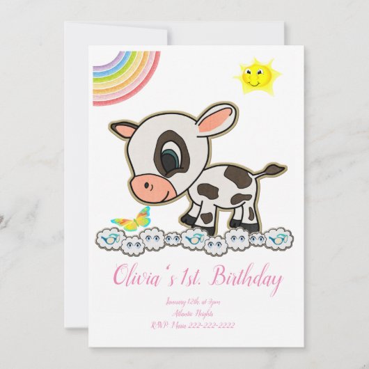 Happy Birthday Einladung (Vorderseite)