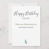 Happy Birthday Einladung (Rückseite)