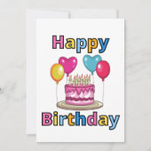 Happy Birthday Einladung (Vorderseite)