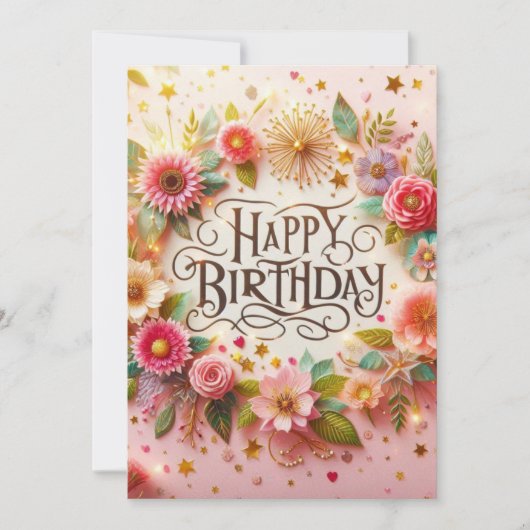 Happy Birthday Einladung (Vorderseite)