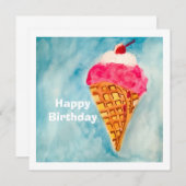 Happy Birthday Einladung (Vorne/Hinten)