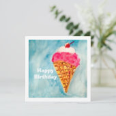 Happy Birthday Einladung (Stehend Vorderseite)