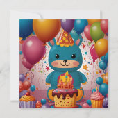 Happy Birthday Einladung (Rückseite)