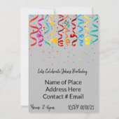 Happy Birthday Einladung Boy Trains (Rückseite)