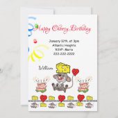 Happy Birthday Einladung Cheesy Birthday Wild One (Rückseite)