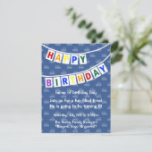 Happy Birthday (Einladung des Jungen) Einladung (Stehend Vorderseite)