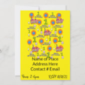 Happy Birthday Einladung Erster Geburtstag #1 (Rückseite)