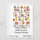 Happy Birthday Einladung Erster Geburtstag #1 (Rückseite)