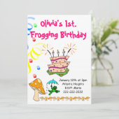 Happy Birthday Einladung Frogging First Wild One (Stehend Vorderseite)