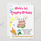 Happy Birthday Einladung Frogging First Wild One (Rückseite)