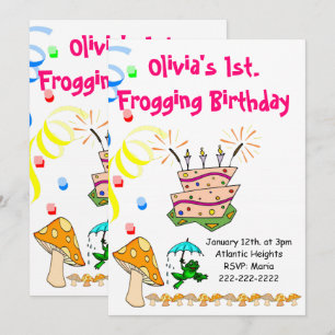 Happy Birthday Einladung Frogging First Wild One
