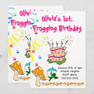 Happy Birthday Einladung Frogging First Wild One