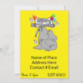 Happy Birthday Einladung Siegel Balloons (Rückseite)