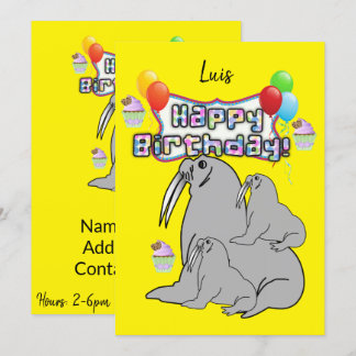 Happy Birthday Einladung Siegel Balloons