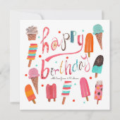 Happy Birthday | Eissommer | Grußkarte Karte (Vorderseite)