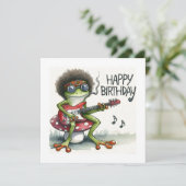 Happy Birthday Electric Guitar Karte (Stehend Vorderseite)