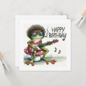 Happy Birthday Electric Guitar Karte (Vorderseite/Rückseite Beispiel)