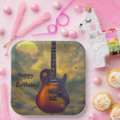 Happy Birthday Electric Guitar Pappteller (Party)