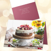 Happy Birthday Elegante Cake Karte