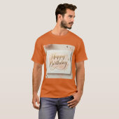 Happy Birthday Elegante Gold Design T-Shirt (Vorne ganz)