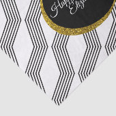 Happy Birthday Elegante Gold Glitzer Schwarz-weiß Seidenpapier (Ausschnitt)