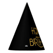 Happy Birthday Elegante Typografie Partyhütchen (Links)