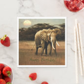Happy Birthday Elephant Serviette (Beispiel)