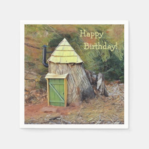Happy Birthday Elf Haus Serviette