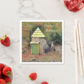 Happy Birthday Elf House Serviette (Beispiel)