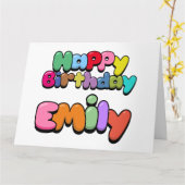 Happy Birthday Emily Karte (Gelbe Blume)