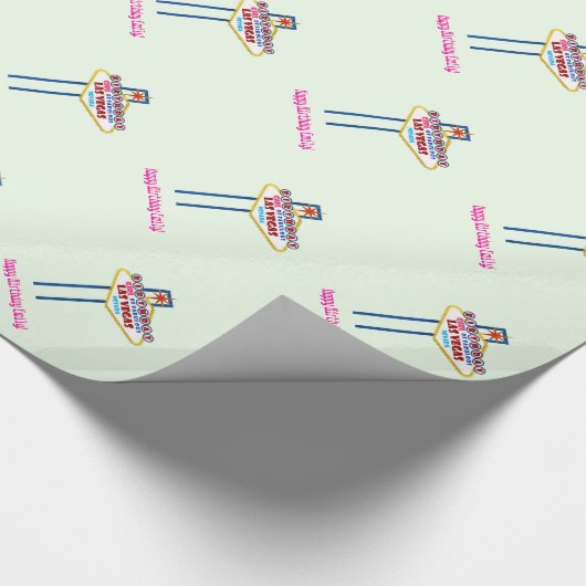 Happy Birthday Emily Las Vegas Wrapping Paper Geschenkpapier (Ecke)